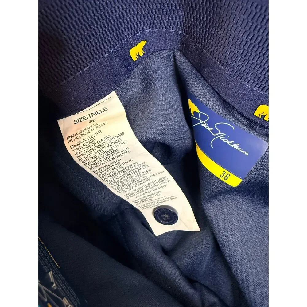 Jack Nicklaus Golf Shorts Mens 36 Navy Stretch Performance 9